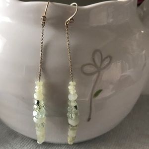 Real stone drop earrings